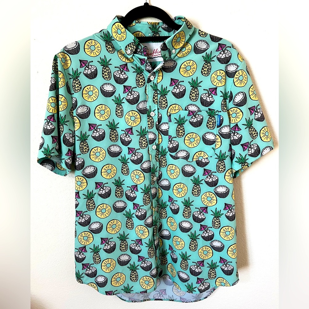 Chubbies Tikitacular Full Button Stretch Shirt Size M